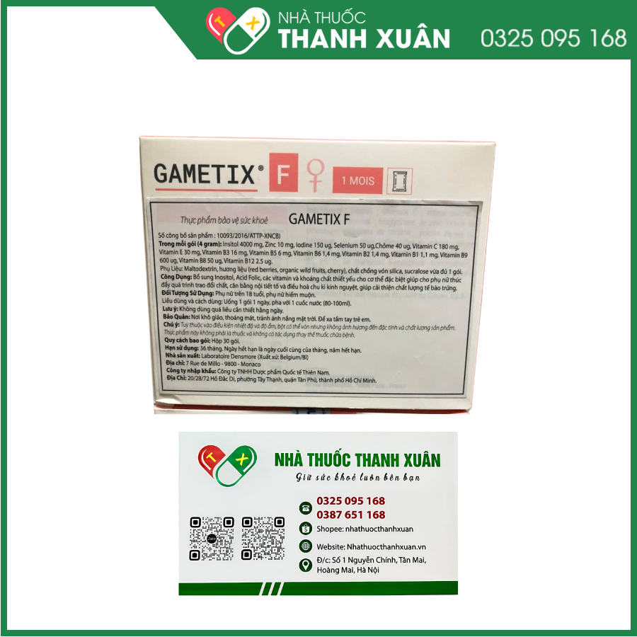Gametix F - Tăng cường khả năng sinh sản ở nữ giới